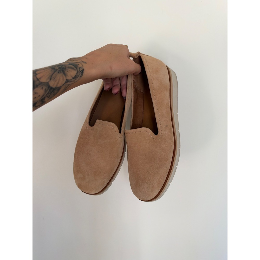 Caslon Hadley Tan Suede Platform Loafers Womens 8.5 Slip On CNHADLEY-LEA
